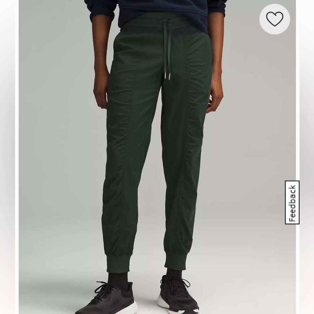 EUC Lululemon Mid rise dance studio jogger Legacy Green Size 8